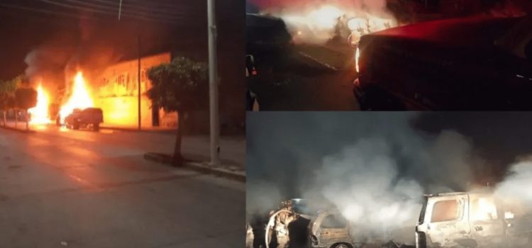Hombres armados incendian vehículos y comercios en Guanajuato