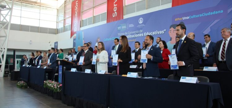 Un total de 27 instituciones públicas firman convenio de cultura cívica