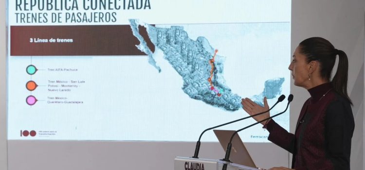 Claudia Sheinbaum anuncia tres nuevas rutas del l tren que conectará la Ciudad de México con Guadalajara