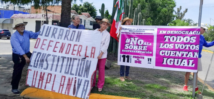 Protestan en Guanajuato contra sobrerrepresentación de Morena