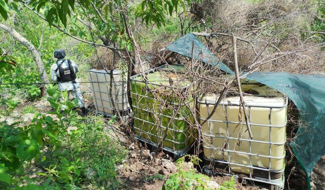 Guardia Nacional localiza tomas clandestinas y centro de distribución de huachicol en Guanajuato