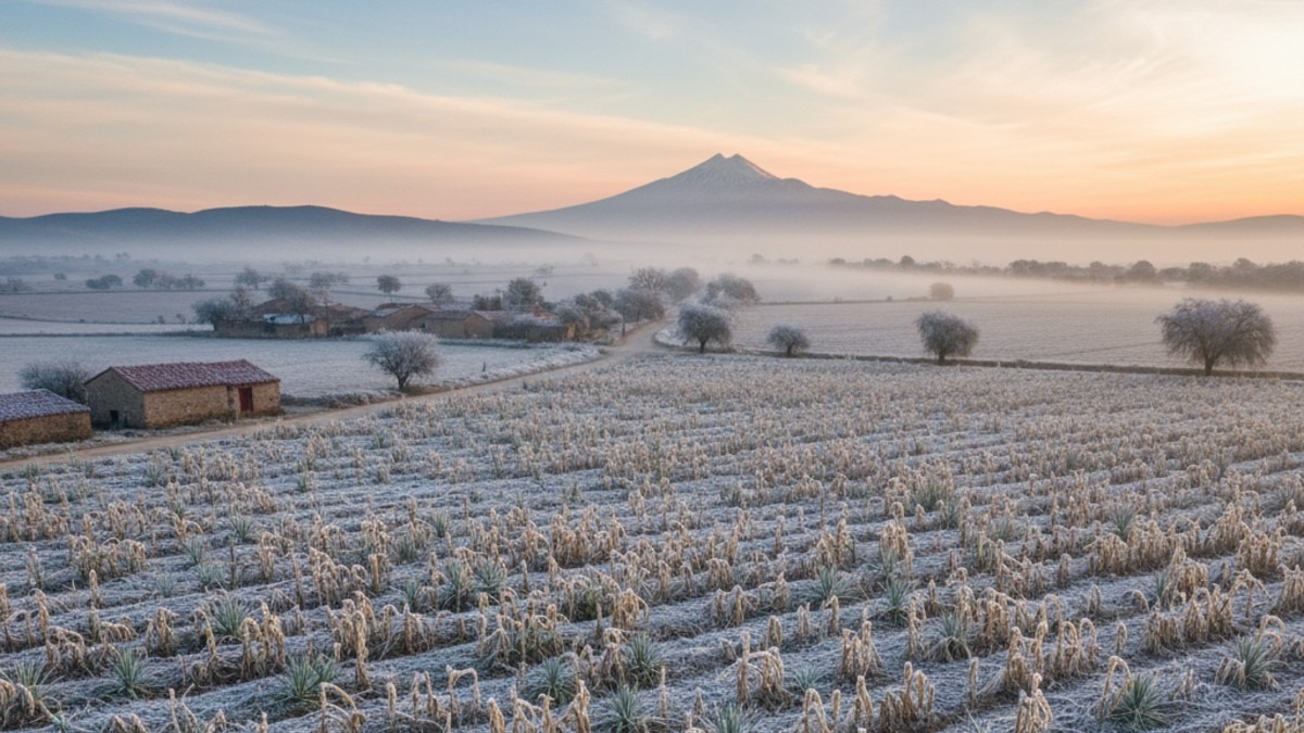 Frío extremo azota a Guanajuato con heladas este lunes